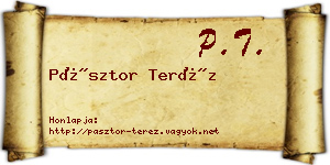 Pásztor Teréz névjegykártya