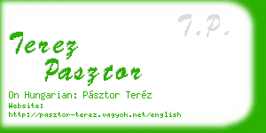 terez pasztor business card